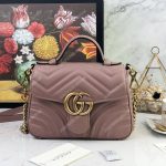 Gucci GG Marmont Mini Top Handle Bag Dusty Pink