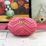 Gucci GG Marmont Matelassé Velvet Belt Bag Pink