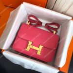 Hermes Constance 18 Bag Epsom Rose Azalee Gold Hardware