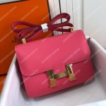 Hermes Constance 24 Bag Epsom Rose Azalee Gold Hardware