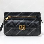 Givenchy Diamond Quilted Leather Crossbody Bag Black