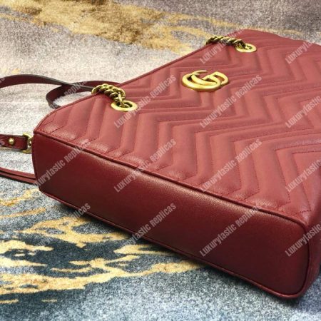 Gucci GG Marmont Matelassé Medium Tote Bag Wine Red Pre-Fall 2018 - Image 5