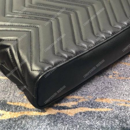 Gucci GG Marmont Matelassé Medium Tote Bag Black Pre-Fall 2018 - Image 7