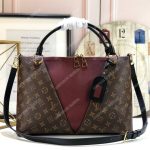 LV V Tote MM Monogram Bordeaux