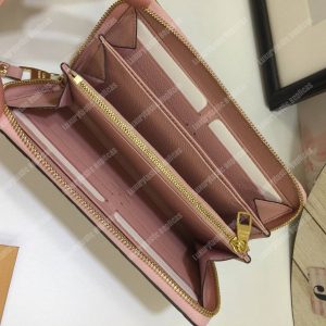 LV Clemence Wallet Monogram Empreinte Leather Rose Ballerine Pink - Image 3