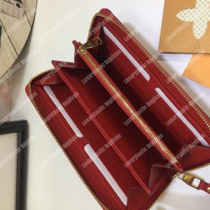 LV Clemence Wallet Monogram Empreinte Leather Cerise - Image 3