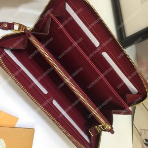 LV Clemence Wallet Monogram Empreinte Leather Aurore - Image 3