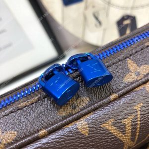 LV Monogram Brown Blue Outdoor Messenger Bag - Image 7