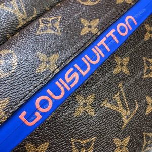 LV Monogram Brown Blue Outdoor Messenger Bag - Image 6