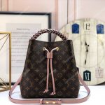 LV NéoNoé Monogram Bucket Bag Rose Ballerine