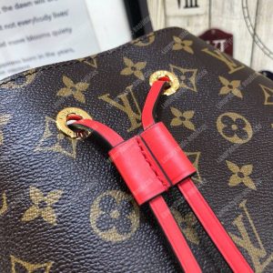 LV NéoNoé Monogram Bucket Bag Coquelicot Red - Image 6