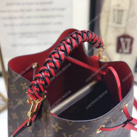 LV NéoNoé Monogram Bucket Bag Coquelicot Red - Image 8