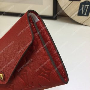 LV Sarah Wallet Monogram Empreinte Leather Cerise Red - Image 5