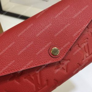 LV Sarah Wallet Monogram Empreinte Leather Cerise Red - Image 4