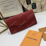LV Sarah Wallet Monogram Empreinte Leather Cerise Red