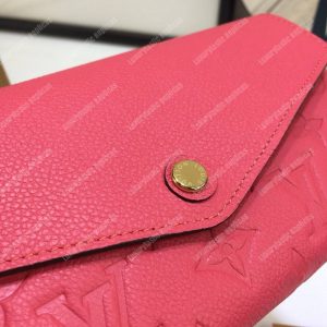 LV Sarah Wallet Monogram Empreinte Leather Scarlet - Image 4