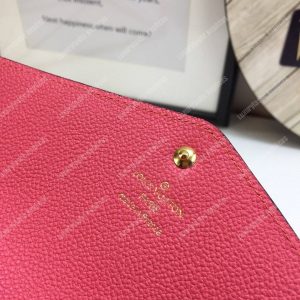 LV Sarah Wallet Monogram Empreinte Leather Scarlet - Image 8
