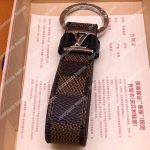 LV Dragonne Key Holder Initial Frames Damier Ebene