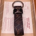 LV Dragonne Key Holder Initial Frames Monogram Canvas