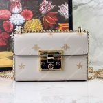 Gucci Padlock Bee Star Small Shoulder Bag White