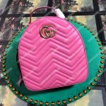 Gucci GG Marmont Quilted Leather Backpack Magenta