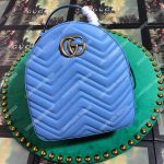 Gucci GG Marmont Quilted Leather Backpack Blue