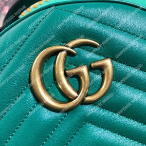 Gucci GG Marmont Quilted Leather Backpack Green - Image 3