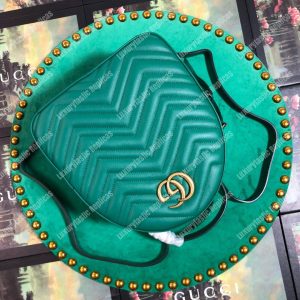 Gucci GG Marmont Quilted Leather Backpack Green - Image 7