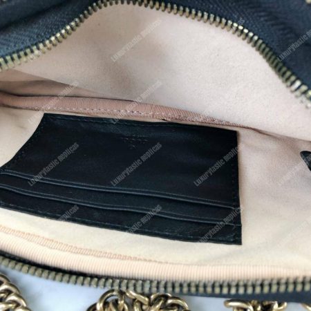 Gucci GG Marmont Mini Chain Bag 3 Zips Black - Image 8