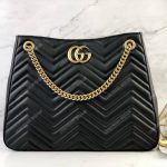 Gucci GG Marmont Matelassé Shoulder Bag Black