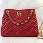 Gucci GG Marmont Matelassé Shoulder Bag Red