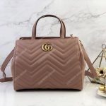 Gucci GG Marmont Small Matelassé Top Handle Bag Dusty Pink
