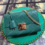 Gucci Padlock Medium Signature Shoulder Bag Green