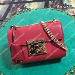 Gucci Padlock Small Leather Shoulder Bag Red