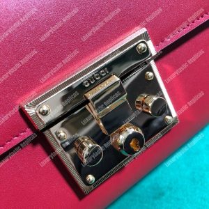 Gucci Padlock Small Leather Shoulder Bag Red - Image 7