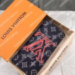 LV Brazza Wallet Monogram Upside Down Canvas Infrarouge Initials