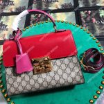 Gucci Padlock Small GG Top Handle Bag Red/Pink