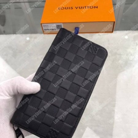 LV Zippy Wallet Damier Infini Leather Onyx - Image 4