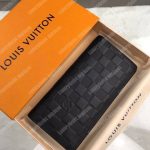 LV Brazza Wallet Damier Infini Leather Onyx