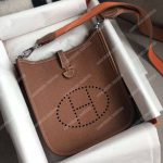 Hermes Mini Evelyne III 17 Clemence Bag Gold
