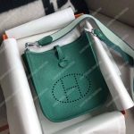 Hermes Mini Evelyne III 17 Clemence Bag Vert Vertigo