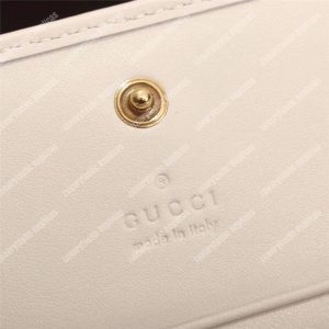 Gucci GG Marmont Card Case Wallet With Cicada White - Image 3