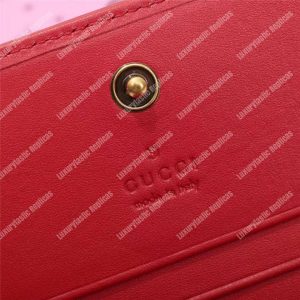 Gucci GG Marmont Card Case Wallet With Cicada Red - Image 6