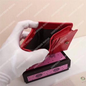 Gucci GG Marmont Card Case Wallet With Cicada Red - Image 3