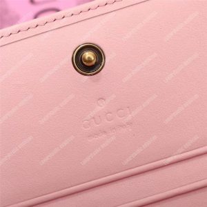 Gucci GG Marmont Card Case Wallet With Cicada Pink - Image 5