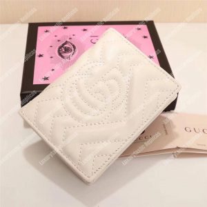 Gucci GG Marmont Card Case Wallet With Butterfly White - Image 6