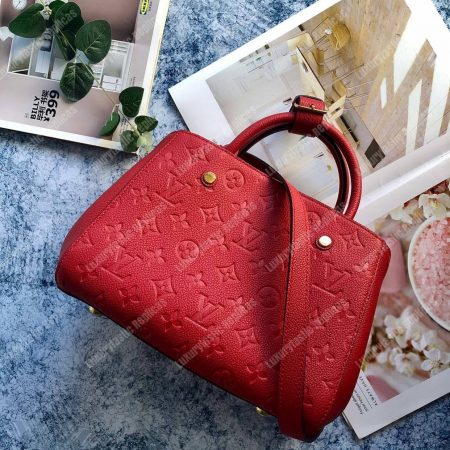 LV Montaigne BB Monogram Empreinte Leather Red - Image 3