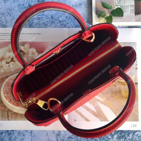 LV Montaigne BB Monogram Empreinte Leather Red - Image 4