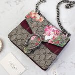 Gucci Blooms Dionysus GG Supreme Mini Bag Beige Burgundy