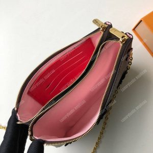 LV Pochette Double Zip Monogram Canvas Pink Blooming Flowers - Image 7